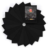 ARTEZA Black Felt Sheets, Pack of 20, 8.3 x 11.8 Inches, 1mm Thick Craft Felt Sewing Fabric, Flexible Self Adhesive Felt Fabric