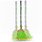 Halloween Animatronics 35inch Animated Witches Broom with Moving, Sound & Lightup Effects..