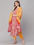 Gosriki Women'S Cotton Blend Printed Straight Kurta With Pant & Dupatta (Tiguna-Pink-Gs_L_Pink_Large),Pink,,B0CD7TQPN9