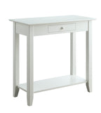 Convenience Concepts American Heritage 1 Drawer Hall Table with Shelf, White