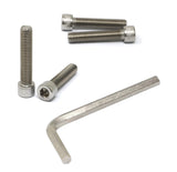 iexcell 4 Pcs 1/2-13 x 2-1/2 Stainless Steel 304 Hex Socket Head Cap Screws Bolts Kit