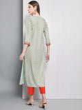 Anni Designer Women'S Cotton Blend Traditional Straight Printed Kurta And Pant Set (Amd 555-Green_Xxl_Green_Xx-Large),Green,2XL,Cotton Blend,Regular,Pants