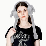 Zuvexa Moving Bunny Ear Headband With Jumping Ears & ChuChu Sound, Soft Plush Rabbit Earmuffs For Kids, Girls, Teens And Women,