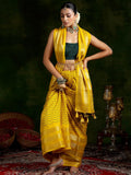 Libas Women'S Silk Blend Saree (16057R_Mustard)