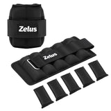 ZELUS 1 Pair Adjustable Ankle Weights, 1.2-6 lb Modularized Leg Weight Straps for Women Men, Weighted Ankle Weight Set with Remo