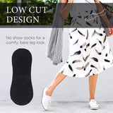 Xjarvis Anti-Slip No Show Low Cut Loafer Socks For Men & Women With Combed Cotton For Sports Running & Hiking Pack Of 3 Black (Free Size),Black,,B0B4G2KS36