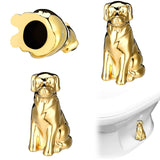 Honeydak 2 Pack Toilet Bolt Caps Decorative Gold Dog Toilet Bolt Screw Covers Cute Ceramic Bathroom Decor Fun Themed Gadgets Bat