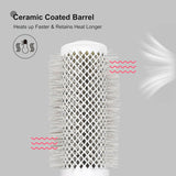 Eagle Fortress XL Ceramic + Ionic Round Hair Brush 2 inch - Grey