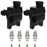 ECCPP 2 ignition coils with 4 iridium Spark Plugs,UF180,coils packs,for Toyota Camry 1997-2001,RAV4 1998-2000,Solara 1999-2001,L