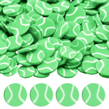 Weysat 30g Mini Tennis Polymer Clay Slices 0.2 Inch Tiny Clay Tennis Pieces Sports Sprinkles Ball Confetti for Clips Nail Art DI
