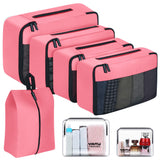 Packing Cubes Yamiu Travel Luggage Organizer Bags Travel Accessories Including 2Pack Waterproof Toiletry Bags And Shoe Bag For