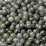 LAIDANLA Labradorite 8mm Natural Stone Beads Round Loose Gemstone Stone Beads for DIY Bracelet Necklace Earrings Jewelry Making