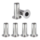 Awclub M8 Multi-Grip Rivet Nuts, 6pcs Pre-Bulbed Shank Flat Head Threaded Insert Nut 304 Stainless Steel Plus Nuts Construction