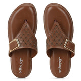 Ortho Joy Doctor Fancy Slipper For Women || Orthopedic Women'S Fancy Slipper/Sandal For Women,Brown,5,B0CQJNRKCF