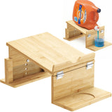 NiHome Laundry Detergent Dispenser, Adjustable Tilt Wood Stand, 1 Pack