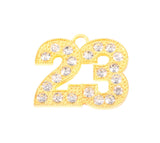 GRADFTY 23 Charm for Graduation Tassel,Gold Rhinestone 23 Year Charm for New Year Christmas Gift Congratulation Decoration