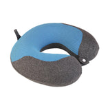 Zoomella Travel Pillow Ergonomic Soft Head And Neck Support For Home Office Car Train Blue Black