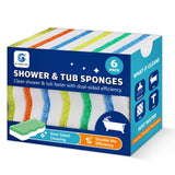 GLIMGLINT Magic Sponges Eraser for Shower and Tub, 6 PK Melamine Sponge