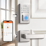 Probrico Keyless Entry Door Lock Smart Locks for Front Door, Keypad Door Lock with Handle Fingerprint Deadbolt with Handle Set,