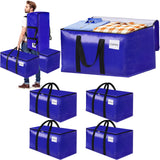 FabSpace 4-Pack Moving Bags with Backpack Straps & Carry Handles, 25 Gallons-93 L Heavy Duty Storage Totes for Space Saving, Fol