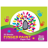BAZIC Finger Paint Paper Pad 20 Sheets 16 X 12, Oil Painting Watercolor Papers, Gift for Classrooms School Home DIY Projects, 48