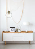 Living District Destry 1-Light Metal Pendant In Brass And Clear