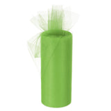 MECCANIXITY 6 Inch 25 Yards Tulle Ribbon Rolls Pastel Netting Fabric Net Cloth for Gift Wrapping Christmas Wedding DIY Crafts, L