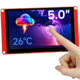 ELECROW ESP32 Display 800 480, 5 Inch HMI Basic ESP32 RGB TFT LCD Touch Screen, 32-Bit LX6 Dual-Core Processor, Up to 240MHz, C