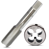 M12x1.25 Tap and Die Set, Metric Right Hand M12 x 1.25 Tap Die Set, M12 x 1.25mm High-Speed Steel Thread Milling Tap and Die Sui