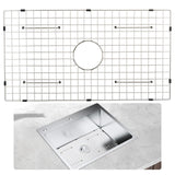 VEVOR Sink Protector Grid, 28.5x15.6 Stainless Steel Sink Grates, Centered Drain Sink Grates with R10 Corner Radius, Large Sink