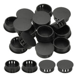 PATIKIL Plastic Hole Plugs, 34 Pcs 1 1/9(28mm) Plastic Plugs Screw Hole Plug Snap Desk Grommet Buckle Knockout Locking Plugs Fur