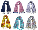 Fusfus WomenS Printed Chiffon Scarves And Stoles, Free Size(Multicolour, Fs1816) Pack Of 6 (Multicolor1)