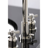 Kingston Brass Fsc8929Zx Millennium Widespread Bathroom Faucet, 5-3/8 Inch In Spout Reach, Polished Nickel