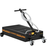 CAMMOO 20 Gal Electric Oil Drain Pan, 110V High-Flow Pump, 9.8 FT Hose, 200 W Motor, 2 Locking Swivel Casters and 2 Directional
