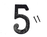 5.5Hotel House Door Numbers Cast Iron Black (Black(Six), Large)