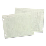 Columnar Ruled Sheets, 24 Col, 11 quot;x17 quot;, 100/PK, Green