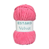 Estako Velvet Chenille Blanket amigurumi Yarn for Crocheting and Knitting Super Bulky 100 gr (132 yds) (1330 - Hot Pink)