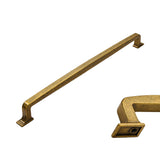 CABDM 10 Pack Antique Brass Cabinet Pulls 8 Inch(203mm) Hole Center Vintage Brass Cabinet Hardware Kitchen Cabinet Handles for B