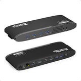 Plugable Universal Laptop Docking Station, 4K Dual Monitor, DisplayPort or HDMI, Windows Mac or ChromeOS Laptops, USB-C or USB 3