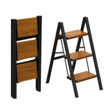 HBTower Step Ladder,Lightweight Aluminum Folding Step Stool with Anti-Slip Wide Pedal,330lbs Capacity Step Ladder for Household,