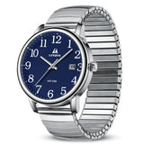 LN LENQIN Mens Watches Easy Read Analog Quartz Sport Waterproof Watch for Men with Date and 38mm Stainless Steel Expansion Band