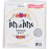 Dimensions 7275543 Arts and Crafts Mr. and Mrs. Counted Cross Stitch Kit for Beginners, 14 Count White Aida, 6D