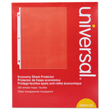 Universal 21123 Standard Sheet Protector, Economy, 8 1/2 x 11, Clear, 200/Box
