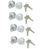 Pacific Doorware Storefront Door Mortise Lock Cylinder & Thumbturn MKC-MTC- PDW (Thumbturn, Aluminum Silver, 4 Pack)