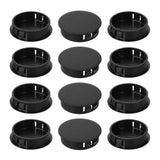 Tugermoola 12PCS Black Plastic Hole Plugs for Round Holes Hole Plug Round Drill Door Screw Hole Plugs 1-1/2