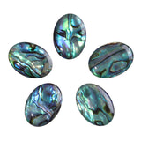 Nupuyai Pack of 5 Oval Abalone Shell Cabochons for Jewelry Making, Stone Cabochons Flatback DIY Art Project Jewelry Making Suppl