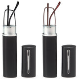 DOUBLETAKE Reading Glasses - 2 Pairs Slim Pocket Readers w Pen Clip Case - 1.00