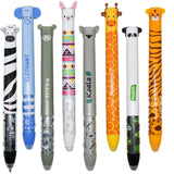 8 Pieces 2in1 Multicolor Cute Animals Erasable Pens 2 Color Click Pens Koala