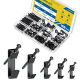 Uniclife 188 Pcs Picture Hanging Kit, 10 lb, 20 lb, 30 lb, 50 lb, 100 lb Heavy Duty Picture Hangers for Drywall & Wood, Picture