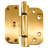 Brixwell 56-223pb Adjustable Guide Hinge Polished Brass Flat Leaf with NRP Pin